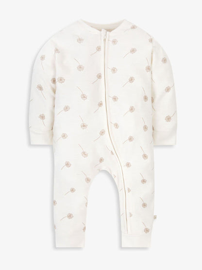 The Little Tailor Cream Front Zip Soft Sleepsuit image 4