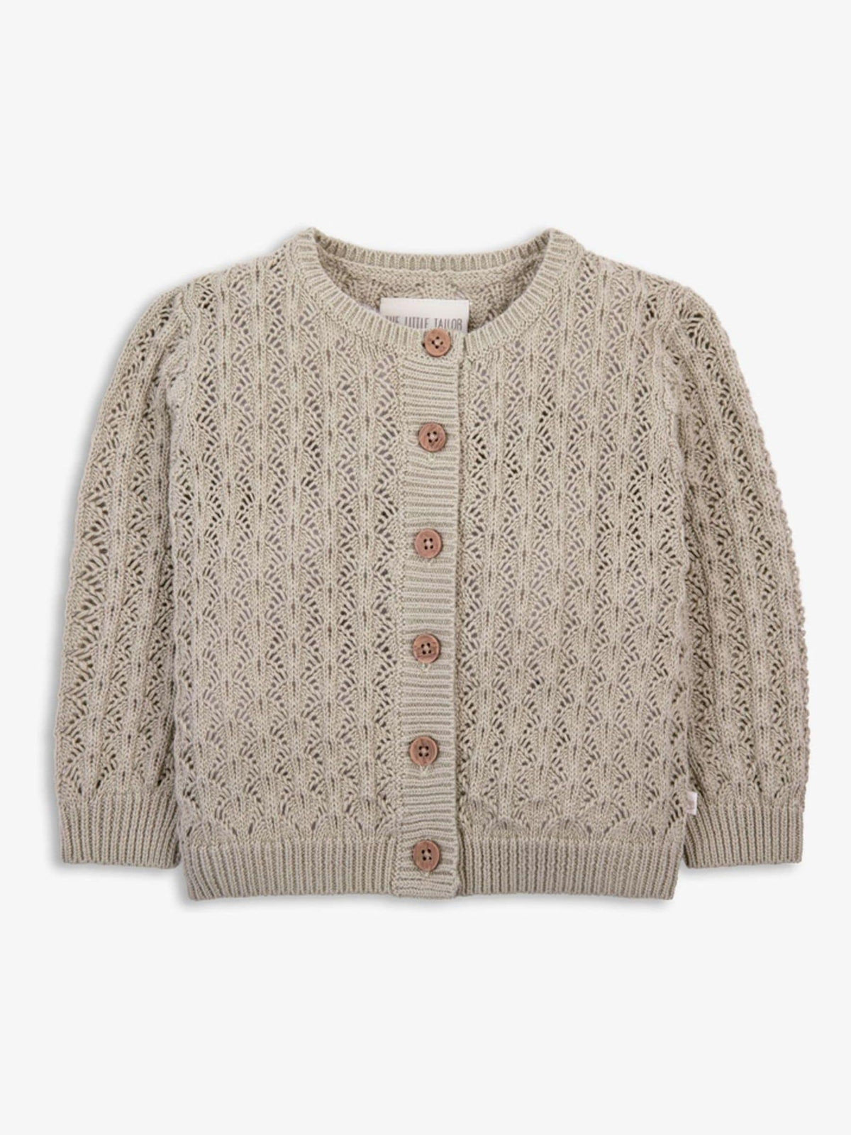 Dsiney Kidz - The Little Tailor Natural 100% Cotton Scallop Design Pointelle Cardigan image 3