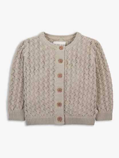 Dsiney Kidz - The Little Tailor Natural 100% Cotton Scallop Design Pointelle Cardigan image 3