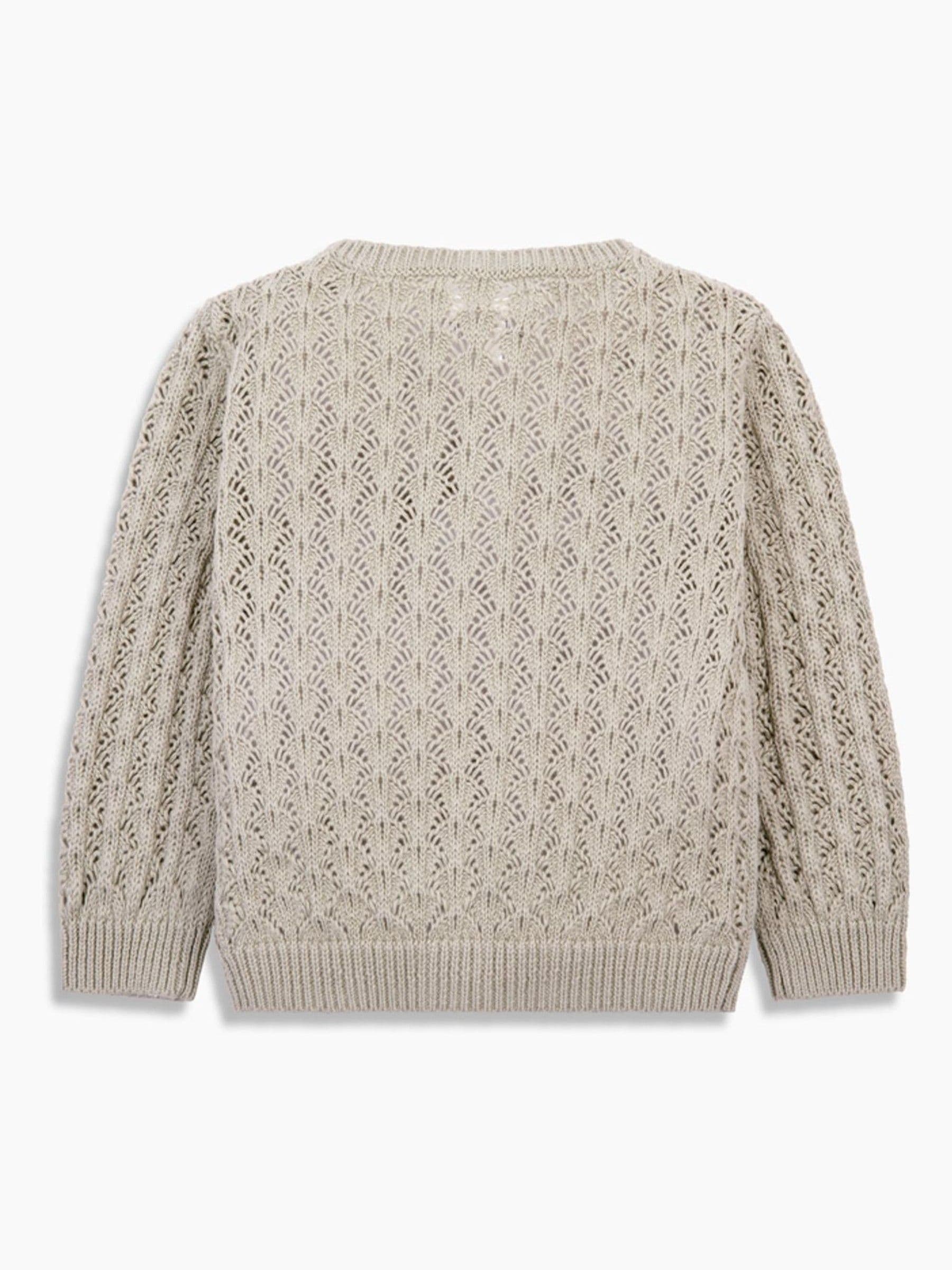 Dsiney Kidz - The Little Tailor Natural 100% Cotton Scallop Design Pointelle Cardigan image 4