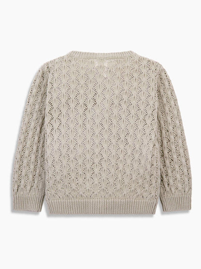 Dsiney Kidz - The Little Tailor Natural 100% Cotton Scallop Design Pointelle Cardigan image 4