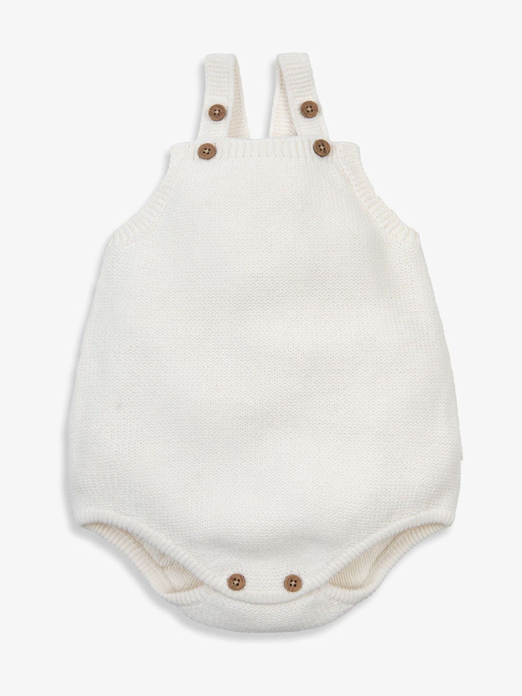 The Little Tailor White Baby Stylish Knitted 100% Cotton Romper image 4