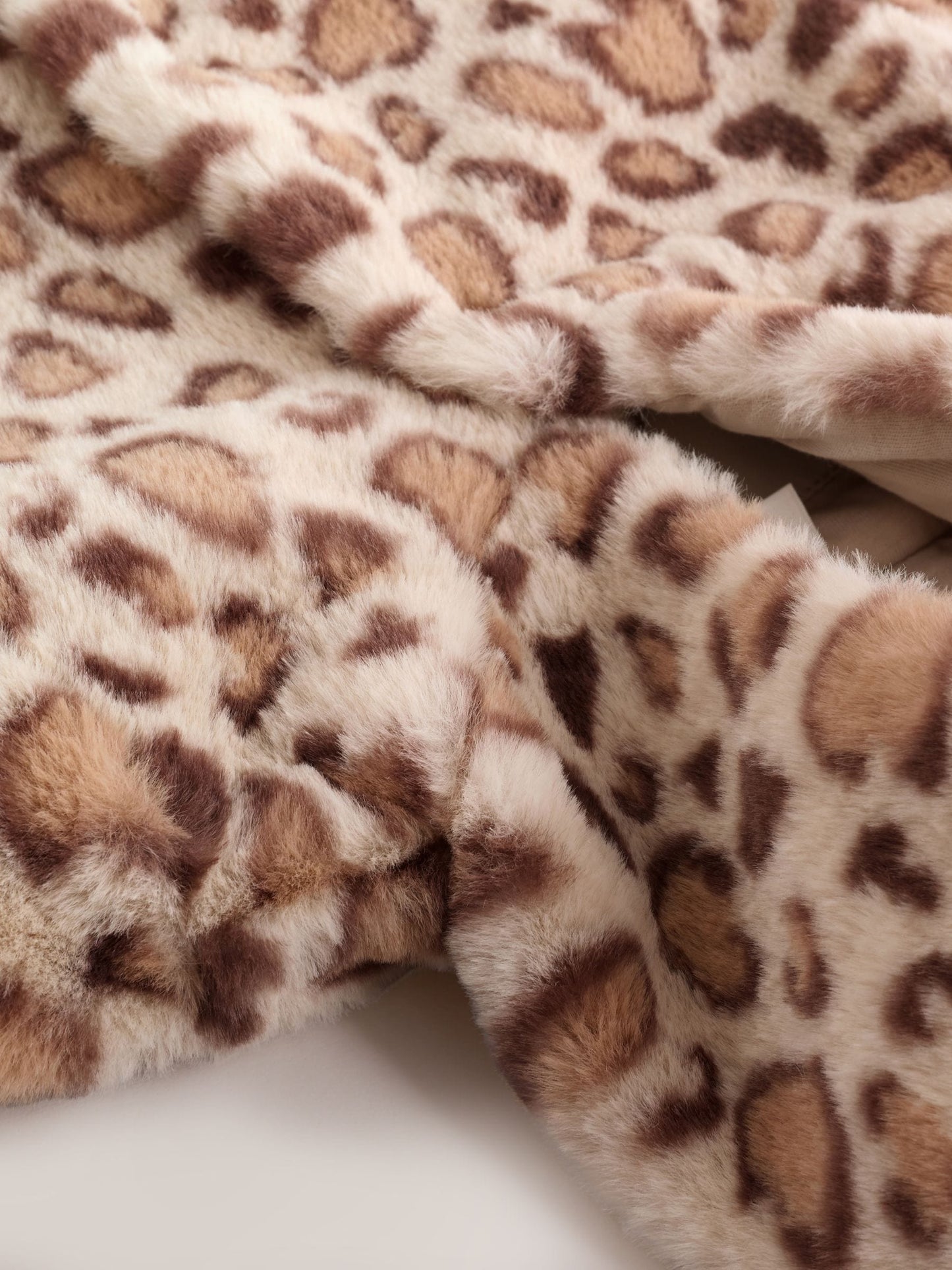 Leopard Print Faux Fur Hooded Baby Jacket (0mths-2yrs)