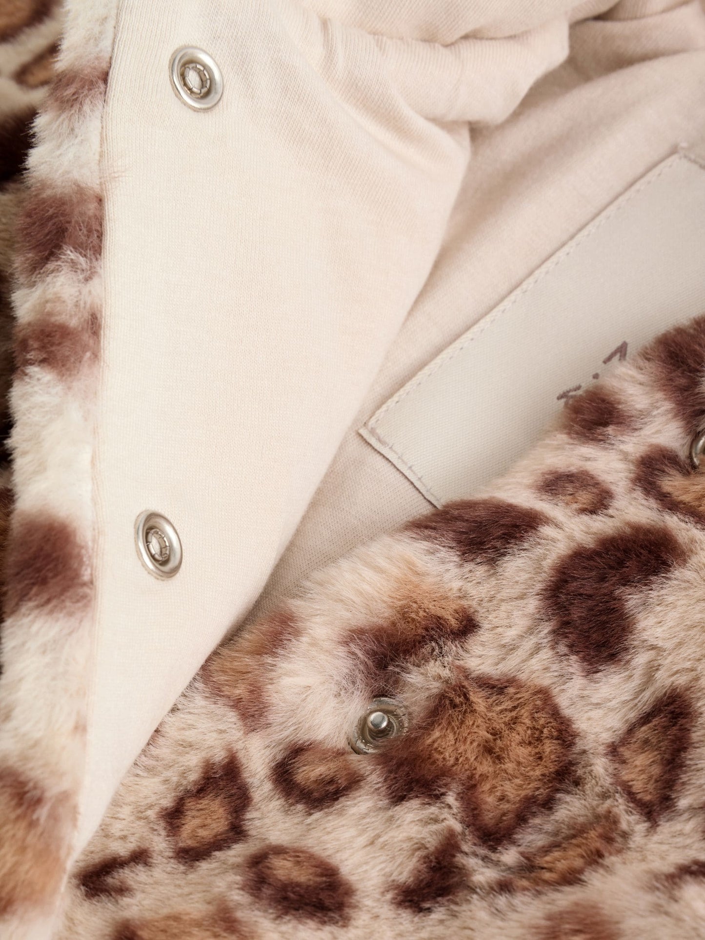 Leopard Print Faux Fur Hooded Baby Jacket (0mths-2yrs)