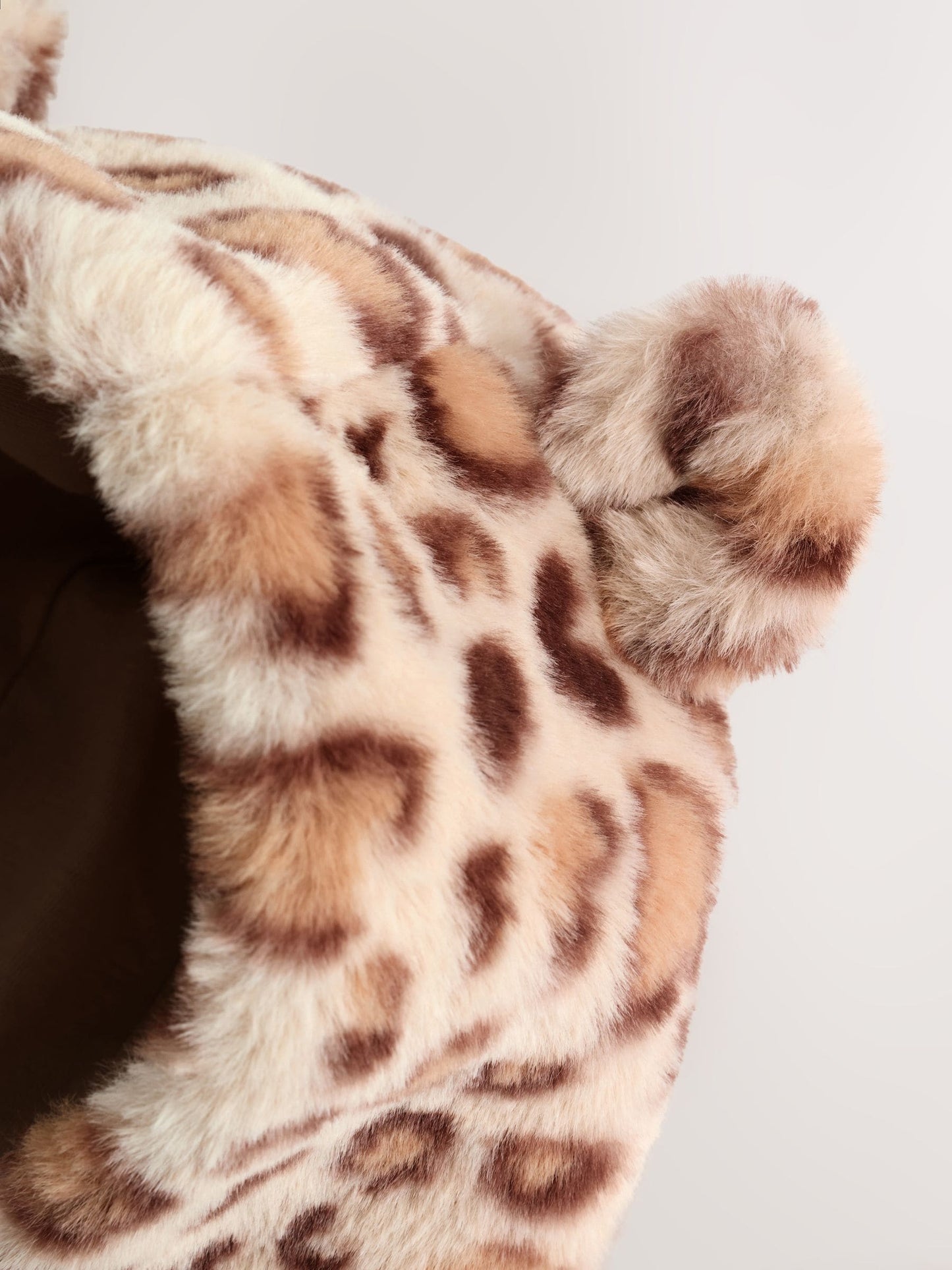 Leopard Print Faux Fur Hooded Baby Jacket (0mths-2yrs)