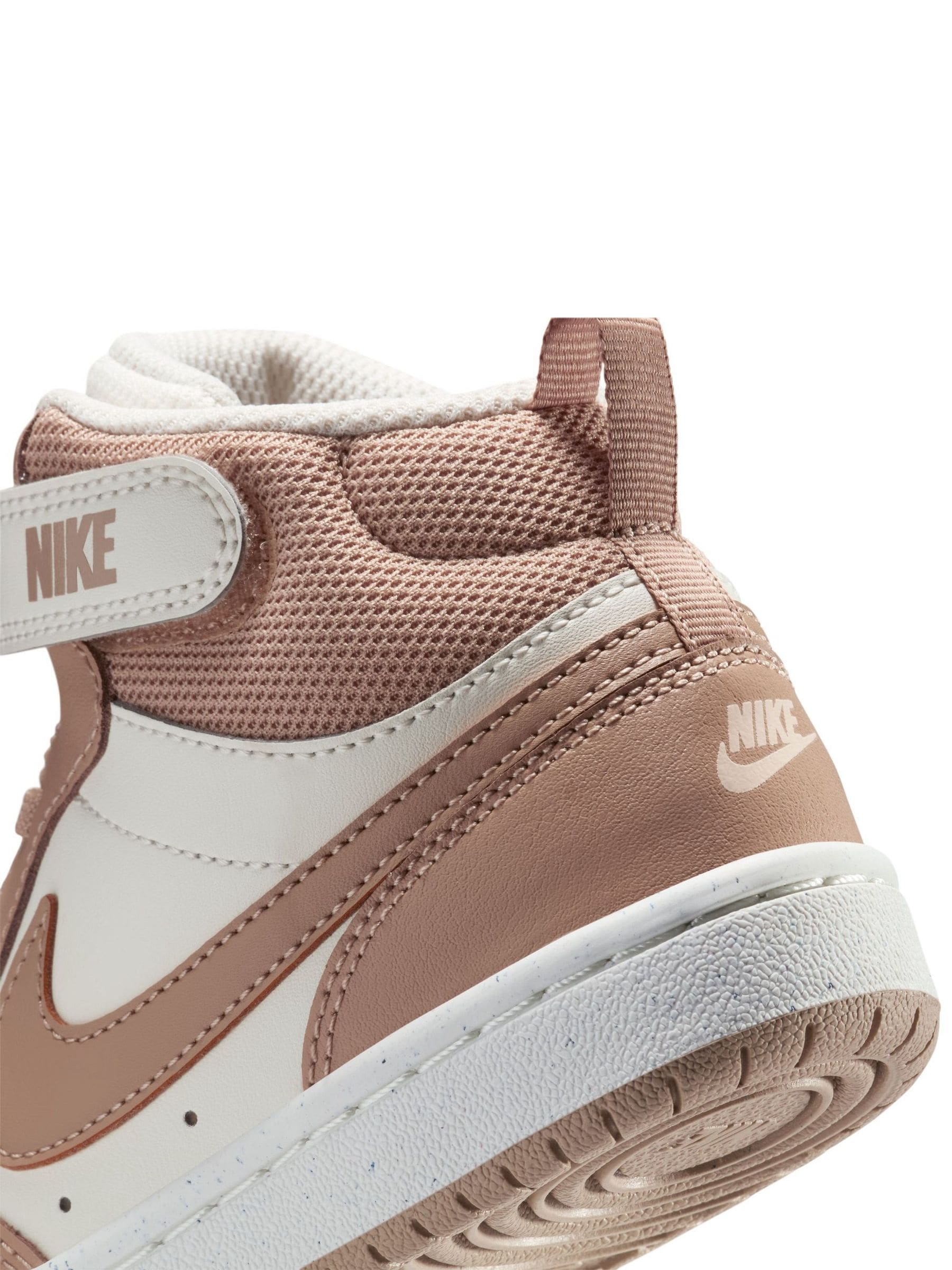 Nike Brown/Cream Junior Court Borough Mid Trainers image 10