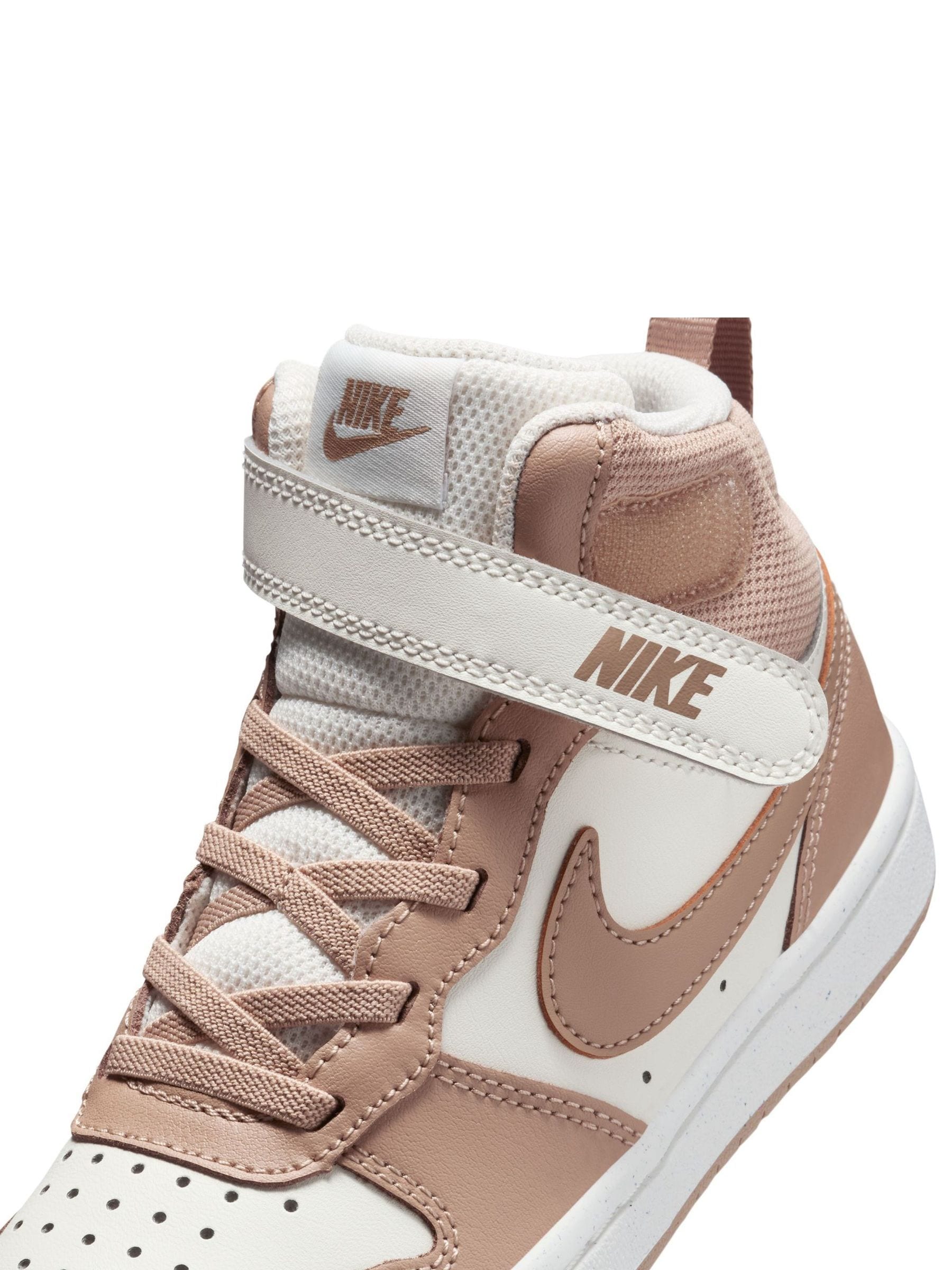 Nike Brown/Cream Junior Court Borough Mid Trainers image 9