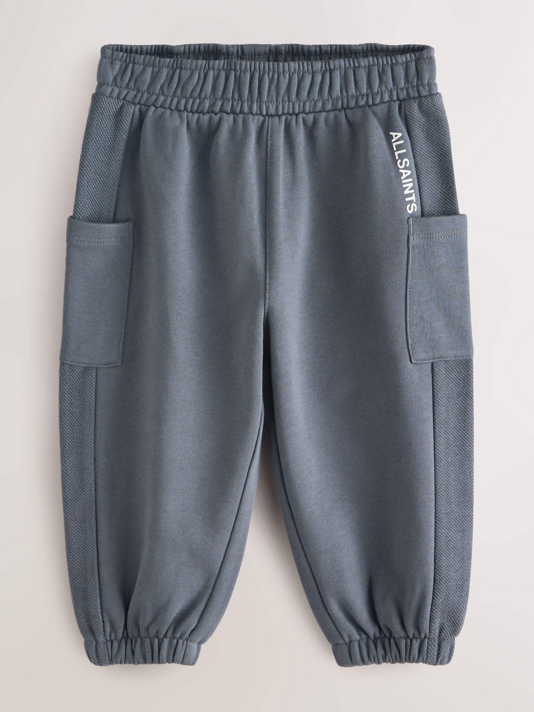 smALLSAINTS Charcoal Grey Barrel Leg Younger Boys Sweatpants image 6