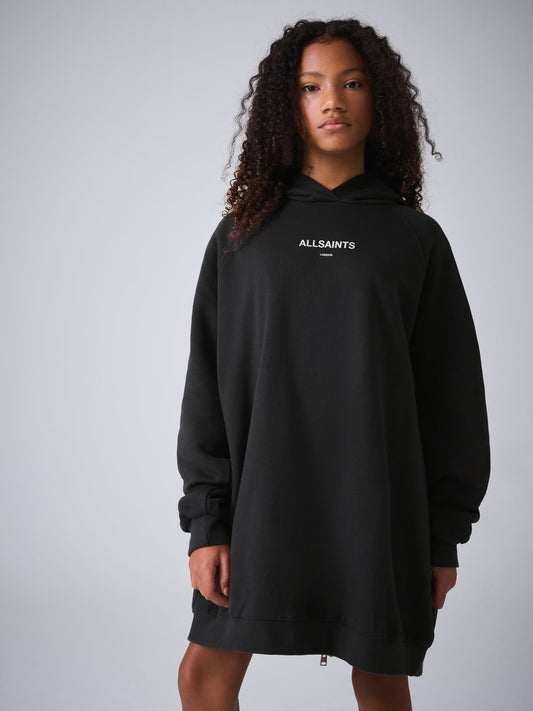 smALLSAINTS Black Dana Zip Oversized Hoodie Dress - image 1