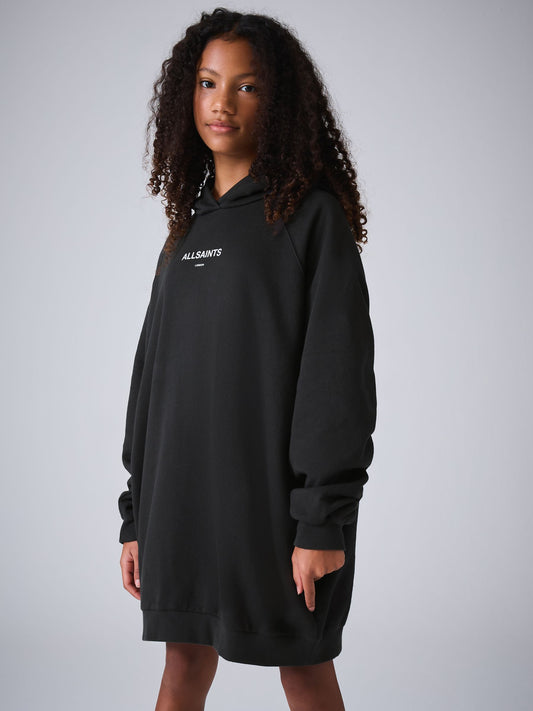 smALLSAINTS Black Dana Zip Oversized Hoodie Dress - image 2