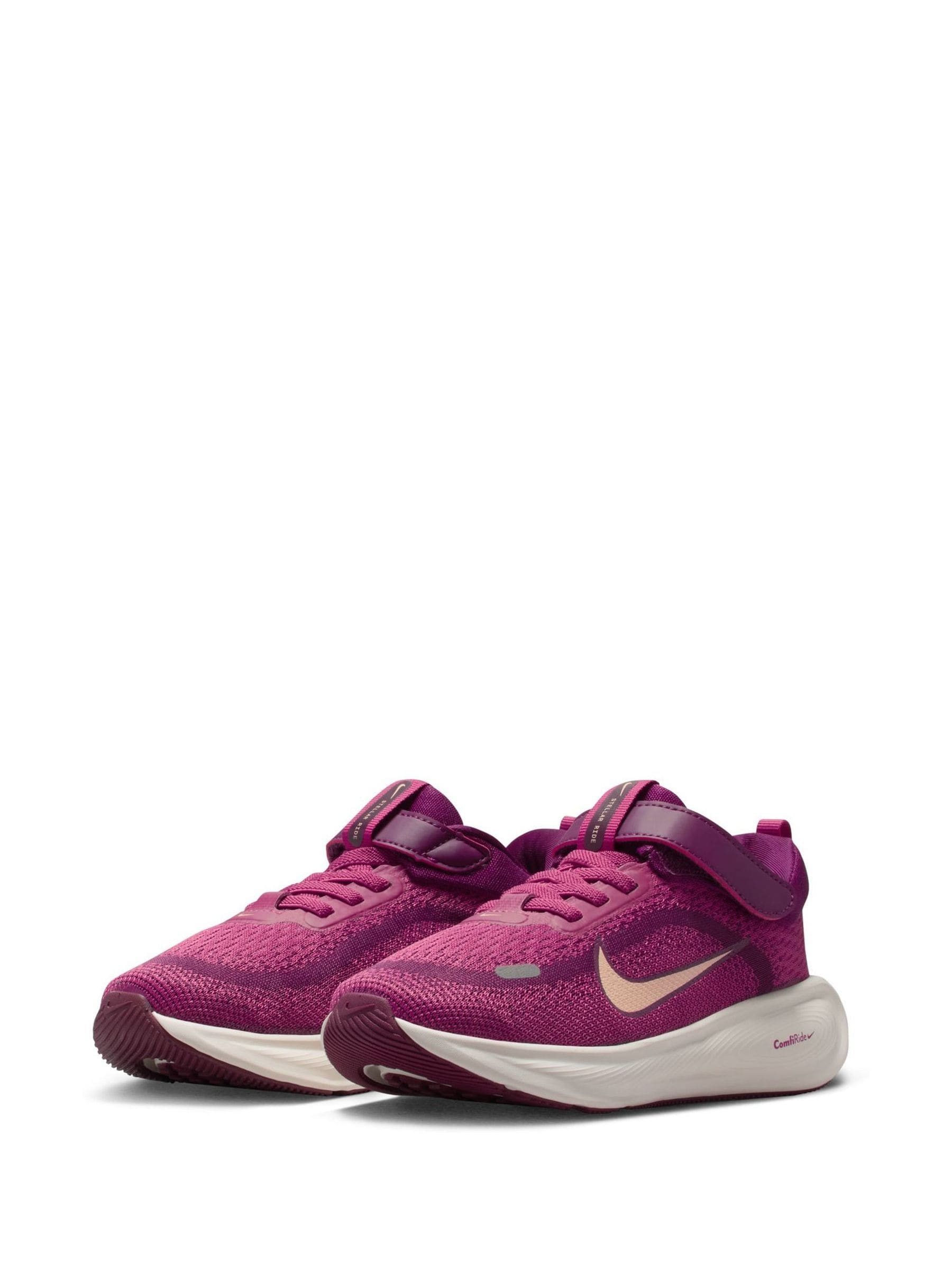 Nike Pink Beet and Bordeaux Red Junior Stellar Ride Trainers image 5