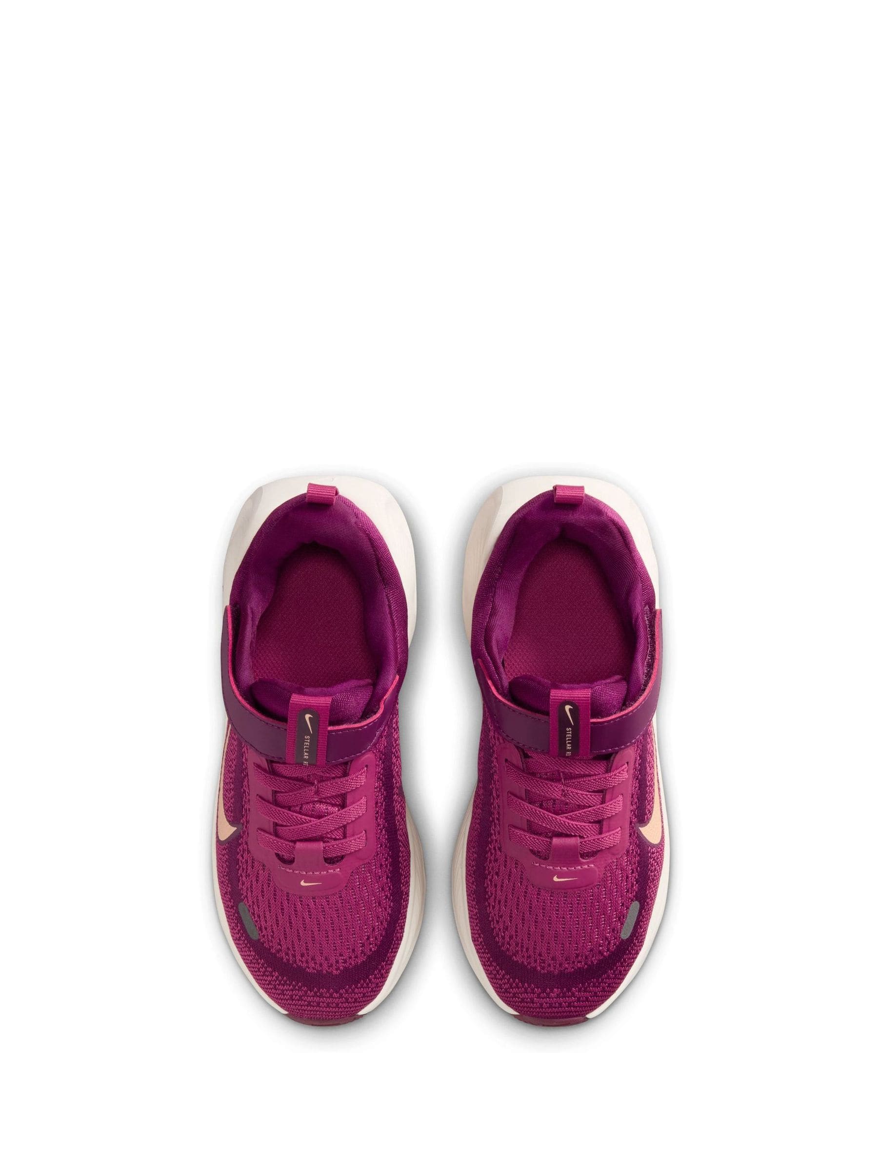 Nike Pink Beet and Bordeaux Red Junior Stellar Ride Trainers image 6