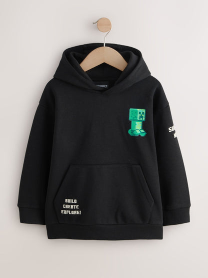 Black Minecraft Hoodie (3-16yrs)