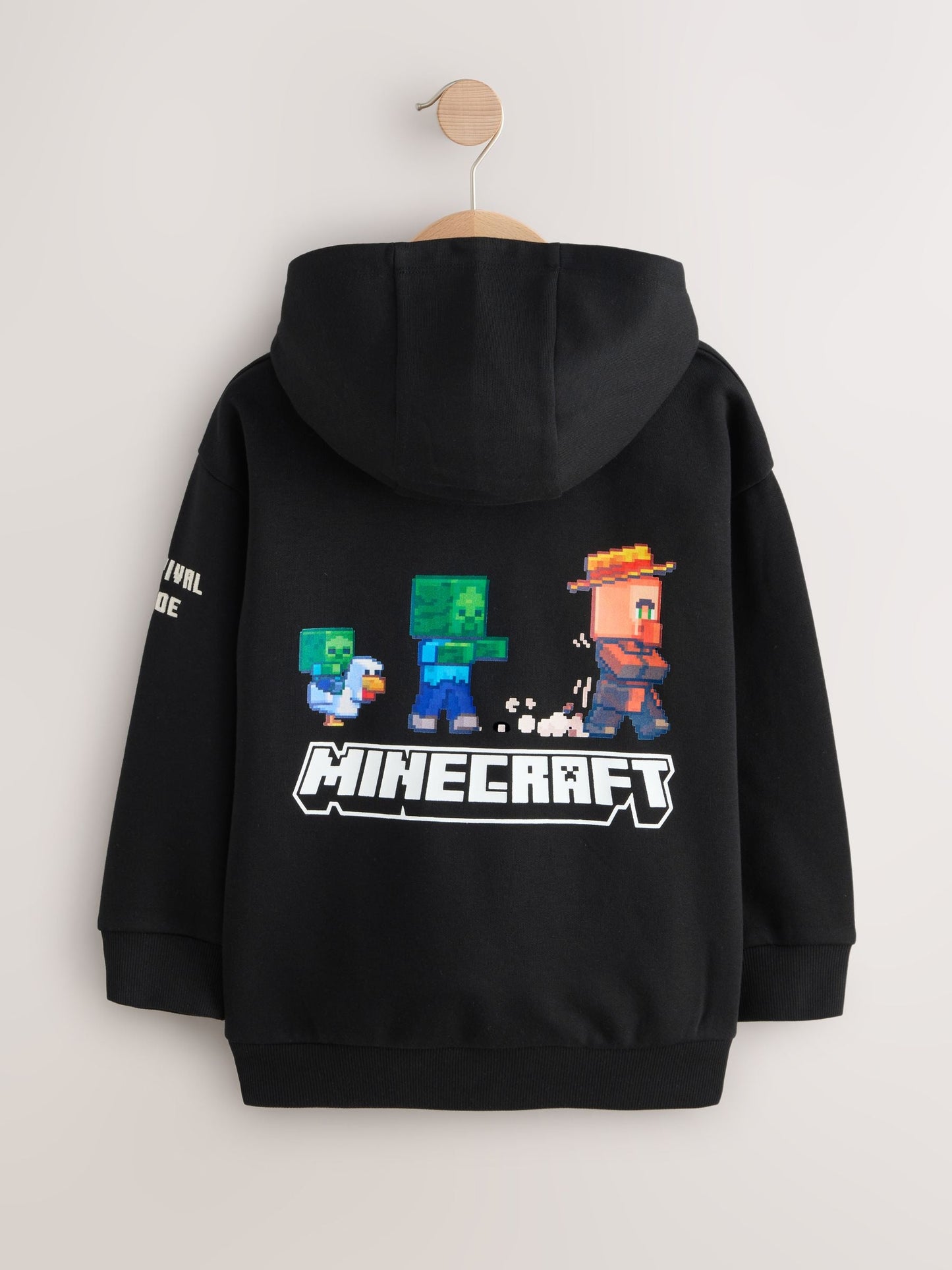 Black Minecraft Hoodie (3-16yrs)