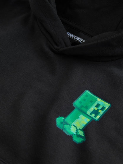 Black Minecraft Hoodie (3-16yrs)