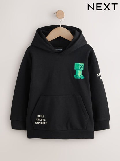 Black Minecraft Hoodie (3-16yrs)