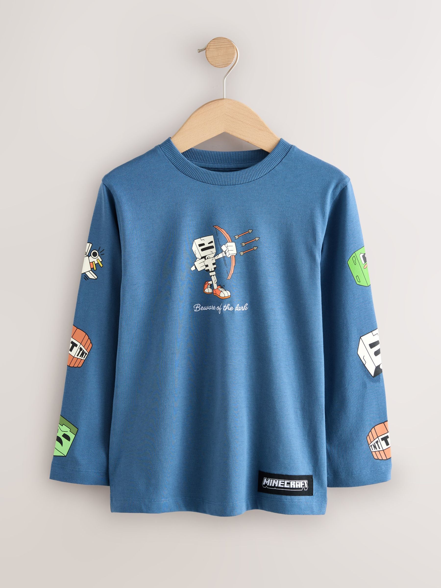 Dsiney Kidz - Blue Minecraft Long Sleeve T-Shirt (3-16yrs) image 1