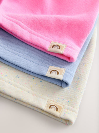Blue/Pink/Oatmeal Shorts Set 3 Pack (3mths-7yrs) image 6