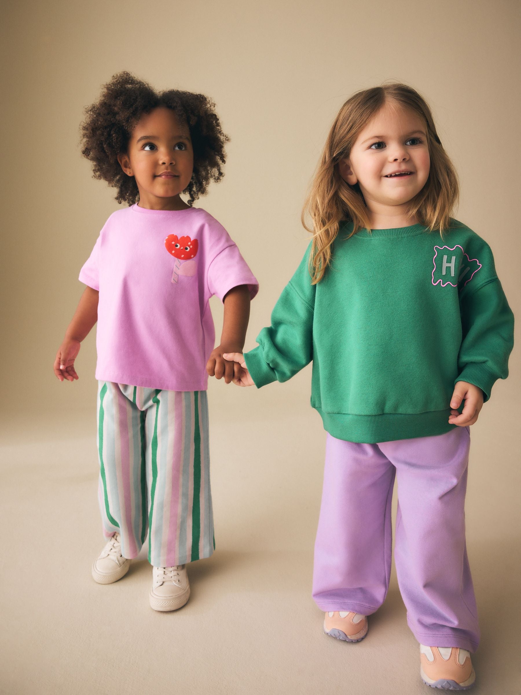 Green/Pink Top & Trousers Set 2 Pack (3mths-7yrs) image 2