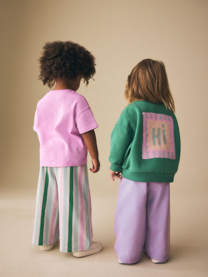 Green/Pink Top & Trousers Set 2 Pack (3mths-7yrs) image 3