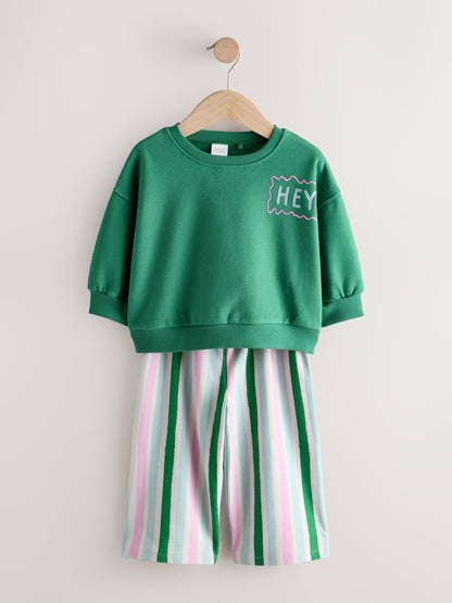 Green/Pink Top & Trousers Set 2 Pack (3mths-7yrs) image 8