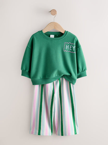 Green/Pink Top & Trousers Set 2 Pack (3mths-7yrs) image 9