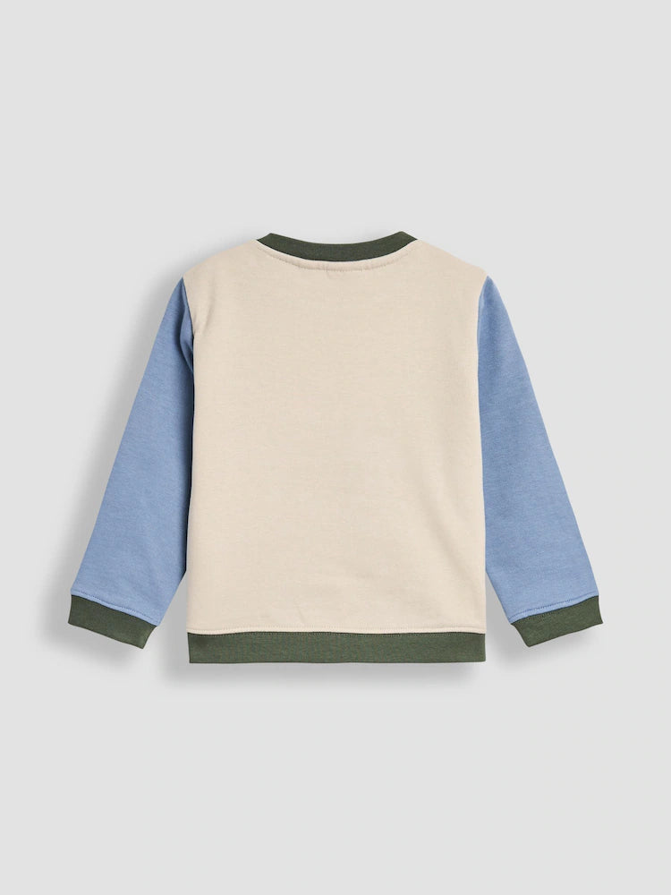 JoJo Maman Bébé Green Safari 2-Piece Appliqué Sweatshirt & Joggers Set