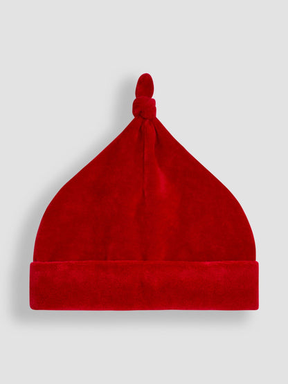 Dsiney Kidz - JoJo Maman Bébé Red Peter Rabbit™ My First Christmas Velour Hat image 2