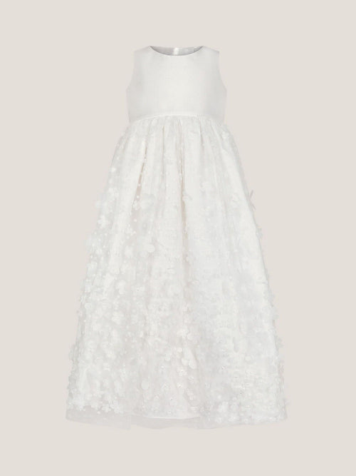 Dsiney Kidz - Monsoon White Floral Appliqué Baby Christening Dress image 1