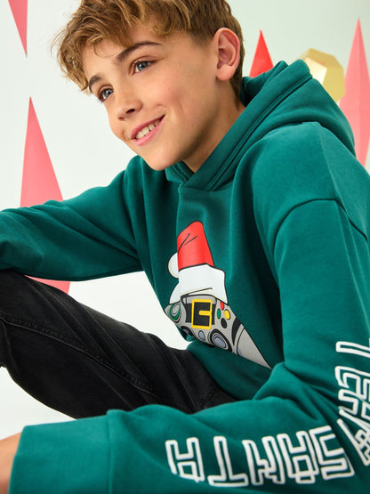 Green Controller Christmas Hoodie (3-16yrs)