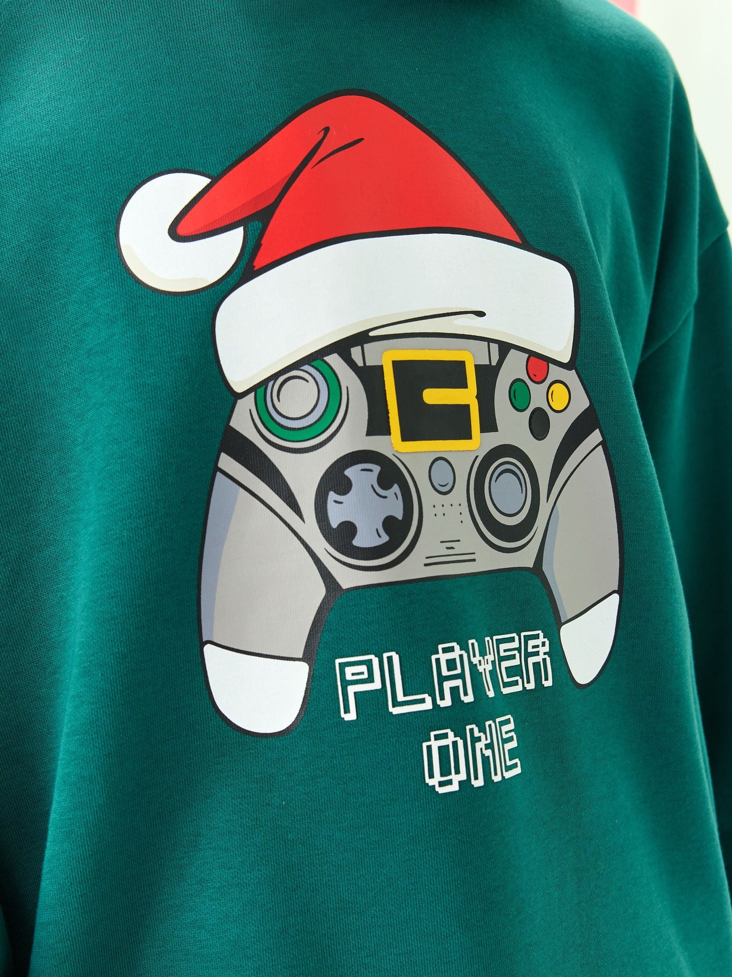 Green Controller Christmas Hoodie (3-16yrs)