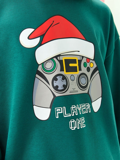 Green Controller Christmas Hoodie (3-16yrs)