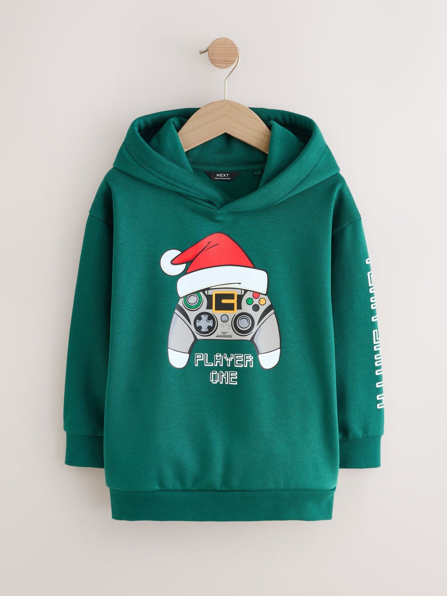 Green Controller Christmas Hoodie (3-16yrs)