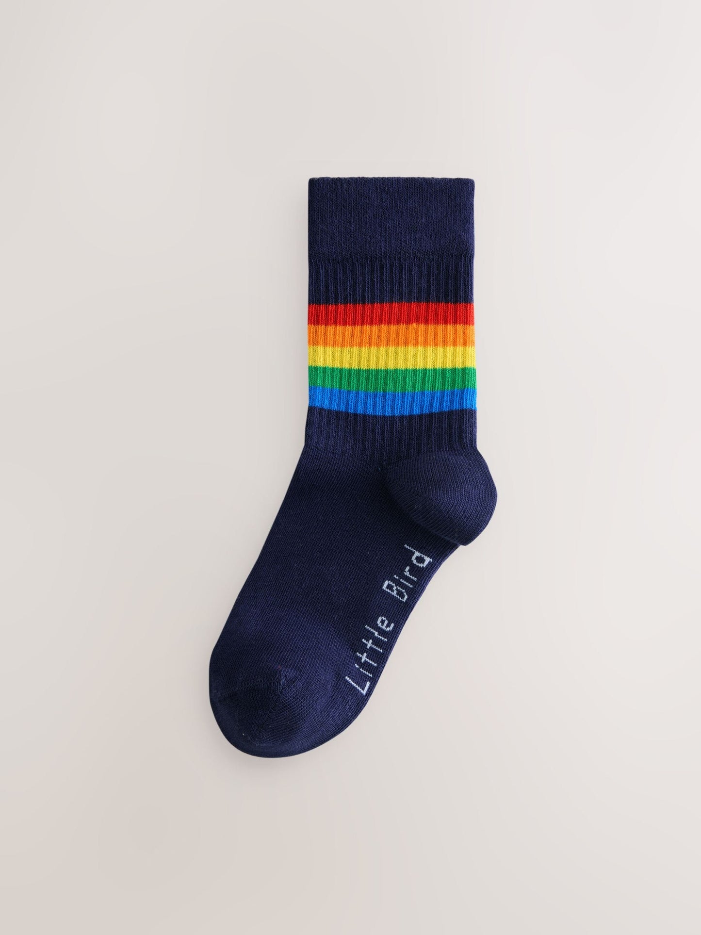 Little Bird by Jools Oliver Bright Rainbow Striped Tube Socks 6 Pack image 6