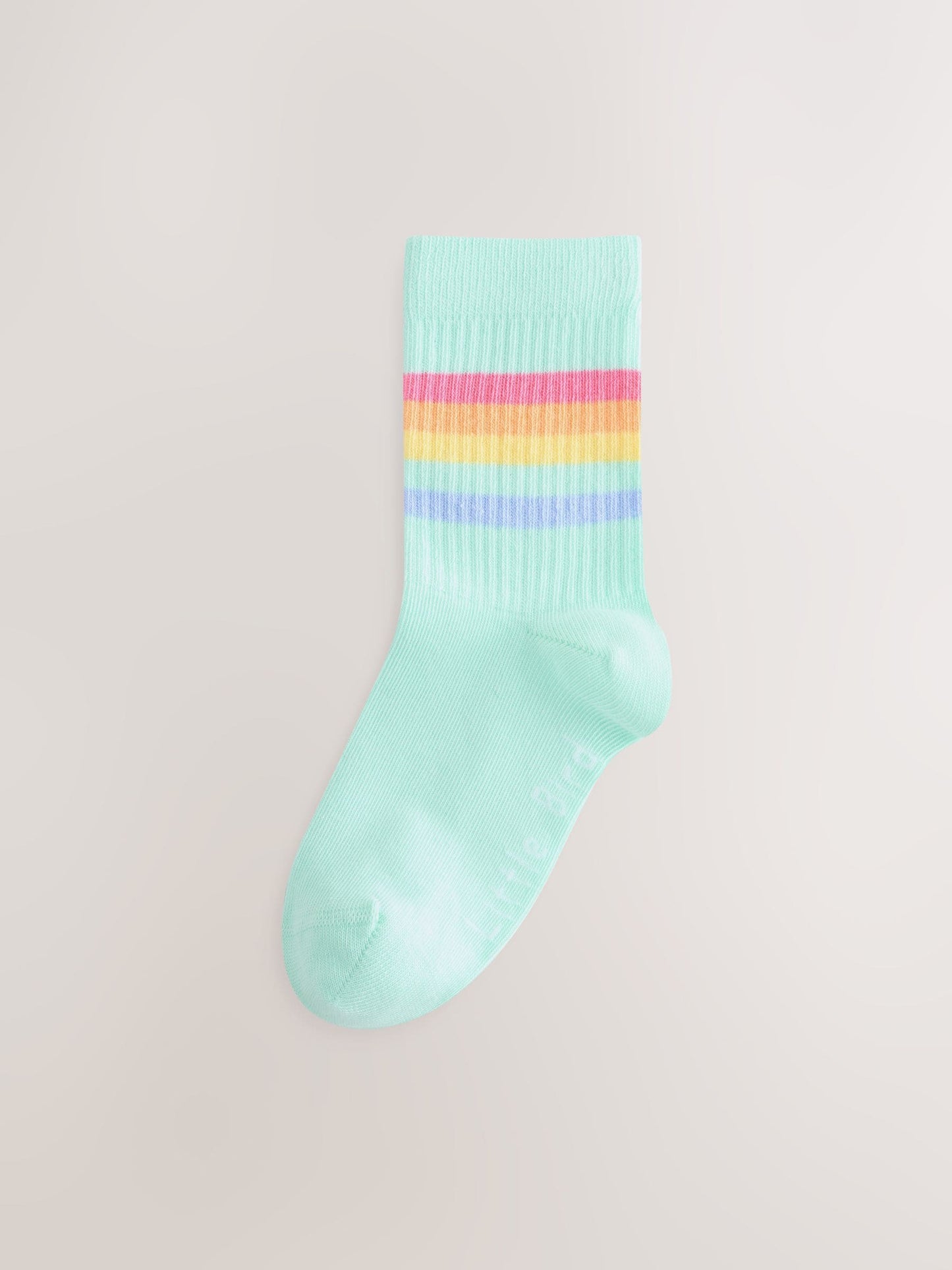 Little Bird by Jools Oliver Pastel Rainbow Striped Tube Socks 6 Pack image 3