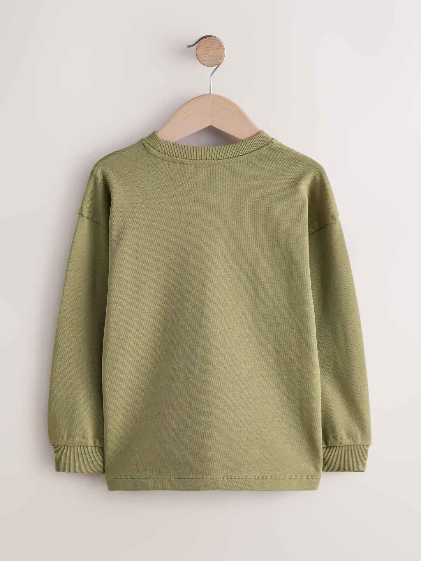 Dsiney Kidz - Khaki Green Relaxed Fit Long Sleeve Heavyweight T-Shirt (3-16yrs) image 2