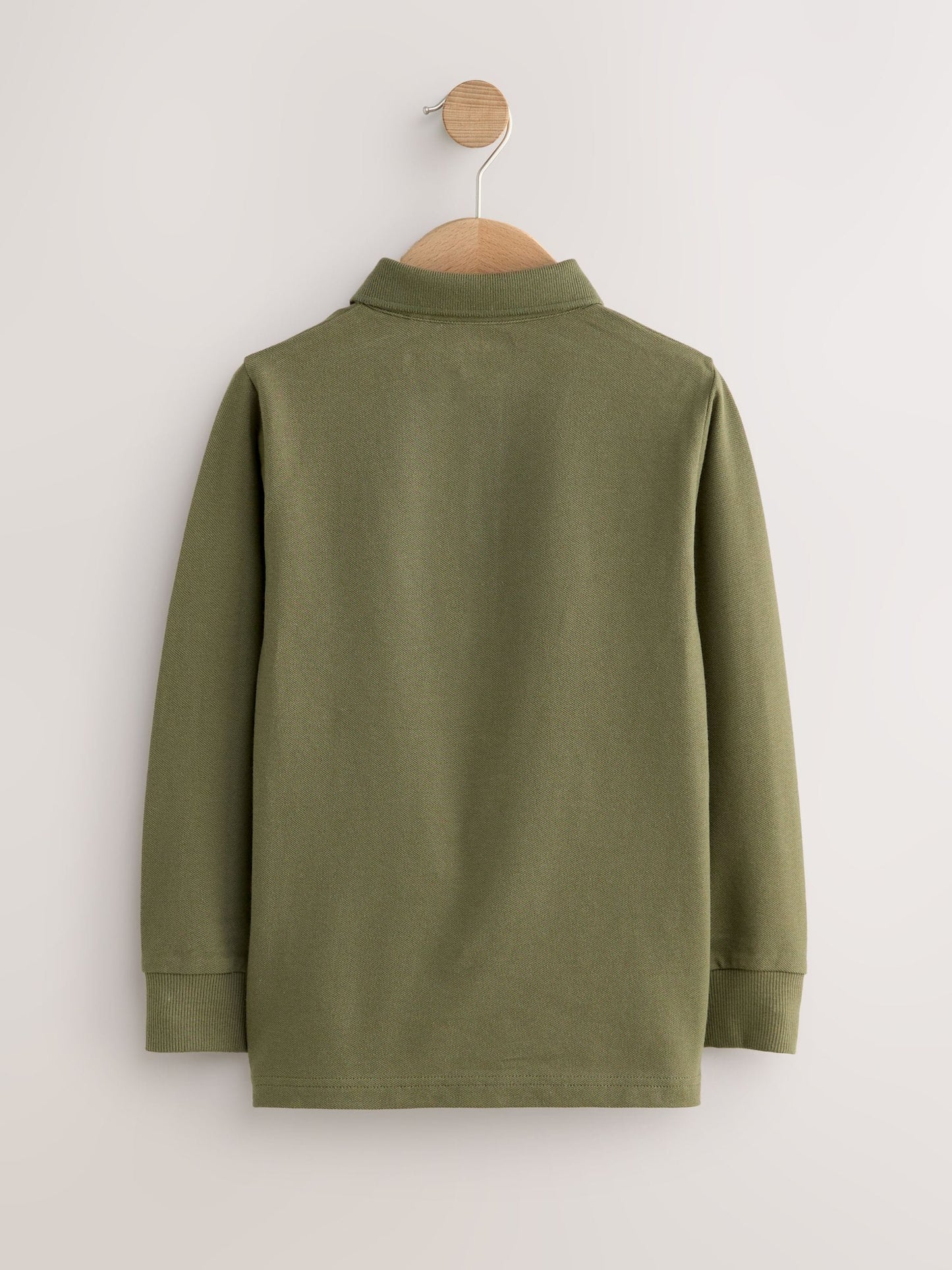 Dsiney Kidz - Khaki/Stone/Tan Long Sleeve Polo Shirts 3 Pack (3-16yrs) image 3