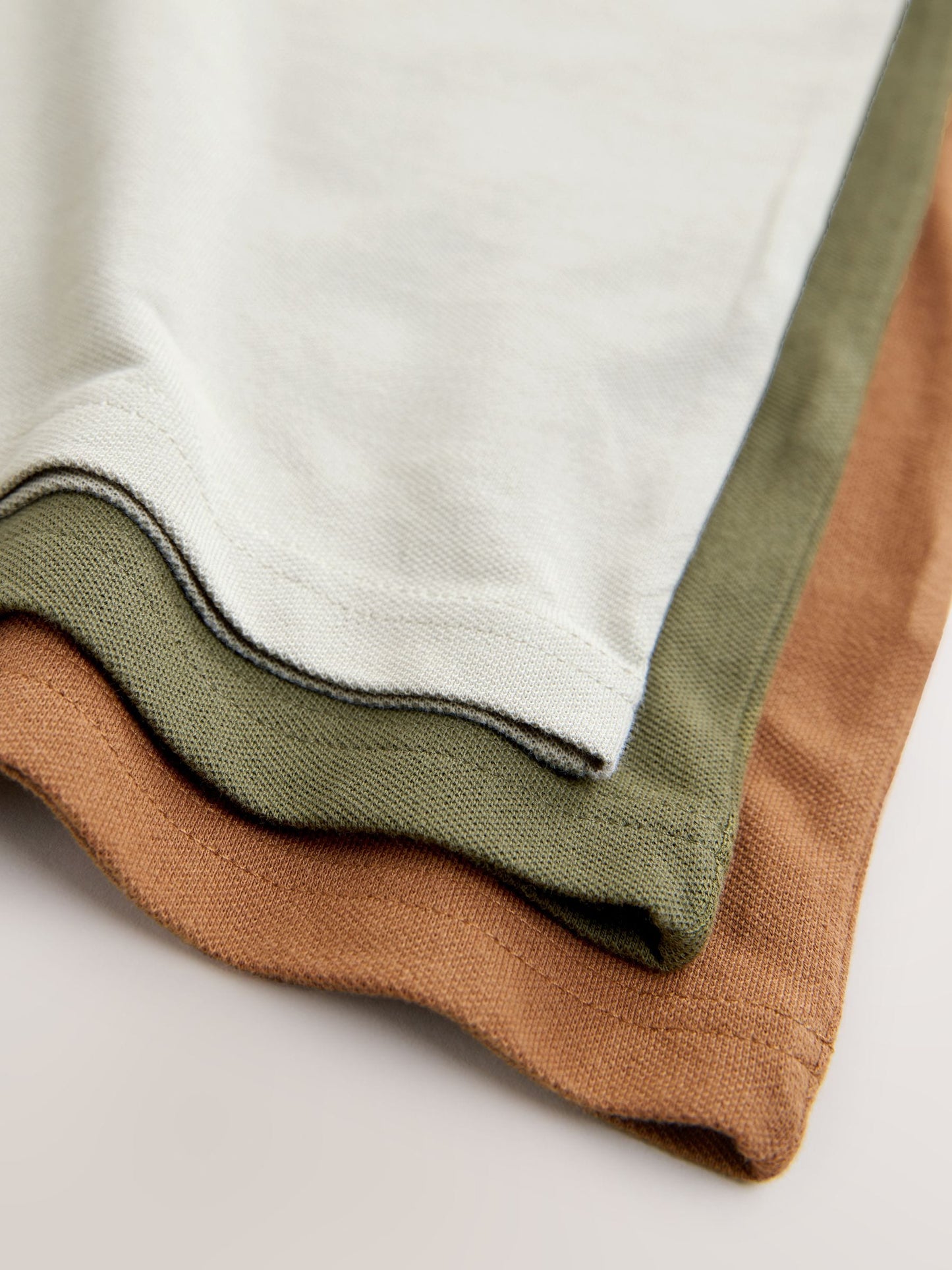 Dsiney Kidz - Khaki/Stone/Tan Long Sleeve Polo Shirts 3 Pack (3-16yrs) image 7