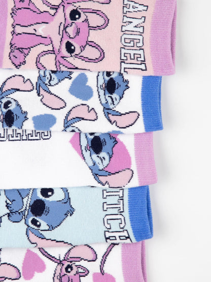 Vanilla Underground Multi Disney Girls Calf Socks Set of 5 image 2