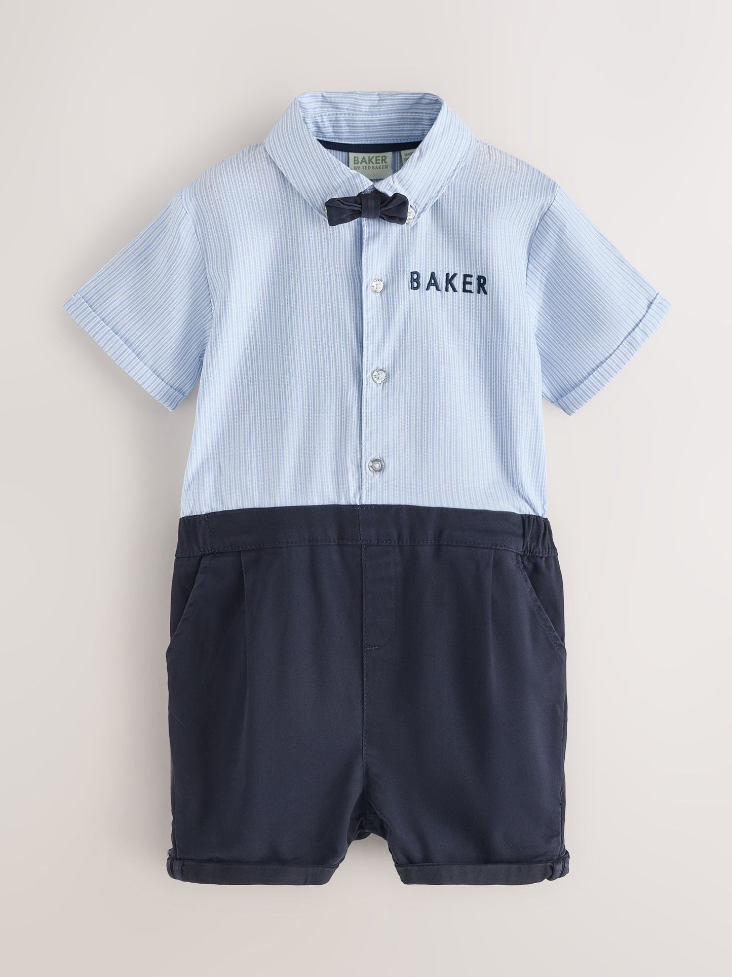 Baker by Ted Baker Blue/Navy Textured Smart Romper image 1