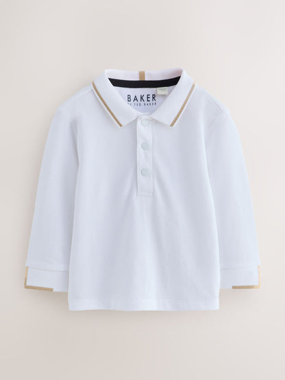 Baker by Ted Baker Stone Dungaree and Polo Shirt Set image 3