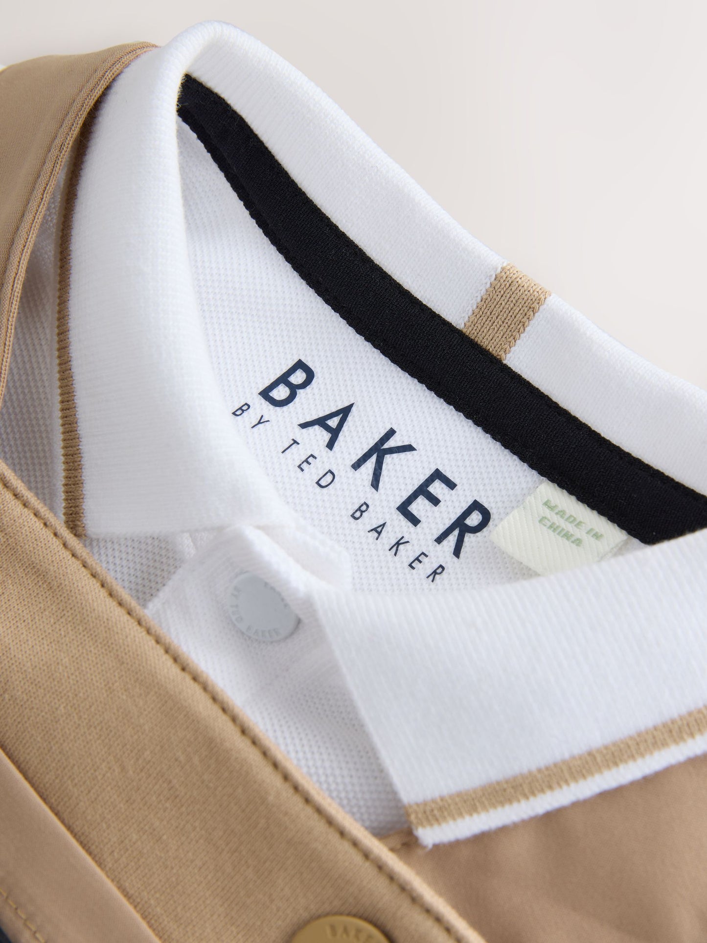 Baker by Ted Baker Stone Dungaree and Polo Shirt Set image 6