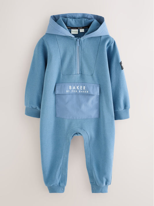 Baker by Ted Baker Blue Hooded Romper image 1