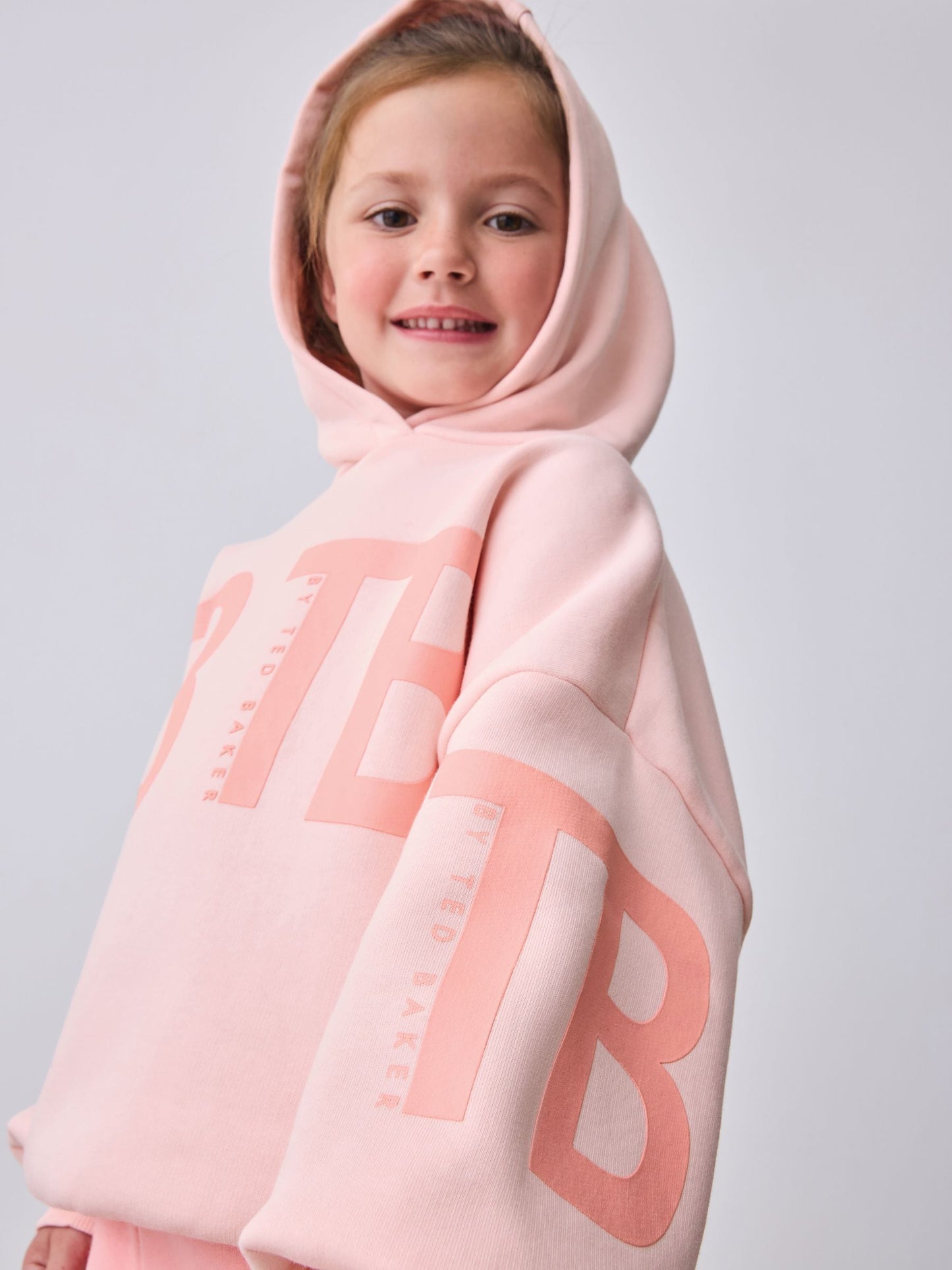 Baker by Ted Baker 2 Piece Oversized Pink Hoodie and Wide Leg Joggers Set