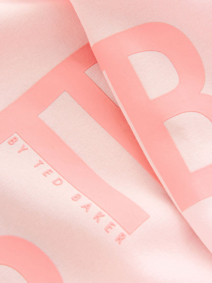 Baker by Ted Baker 2 Piece Oversized Pink Hoodie and Wide Leg Joggers Set