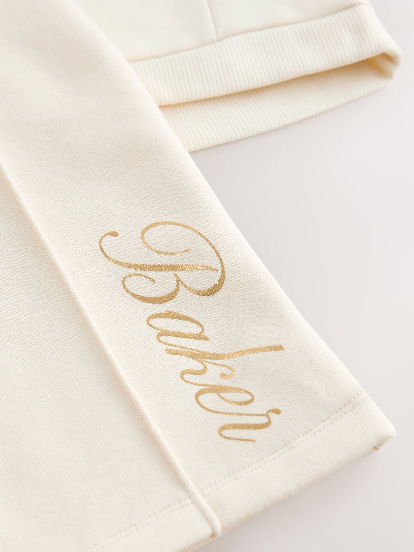 Baker by Ted Baker 2 Piece Cream Sweat & Pintuck Wide Leg Jogger Set image 4
