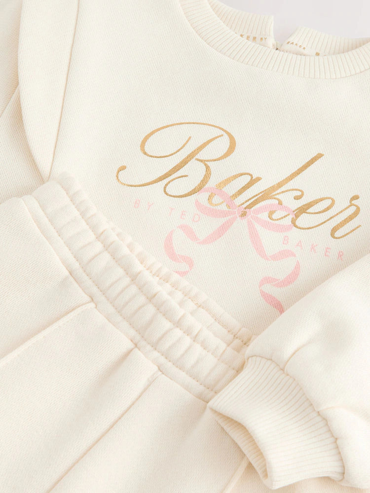 Baker by Ted Baker 2 Piece Cream Sweat & Pintuck Wide