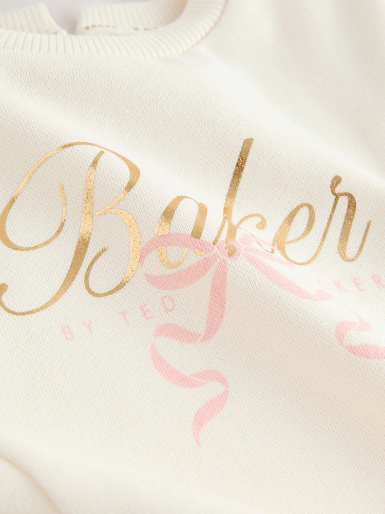 Baker by Ted Baker 2 Piece Cream Sweat & Pintuck Wide