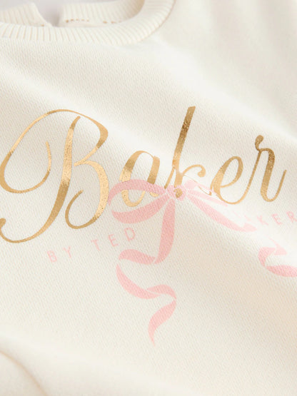 Baker by Ted Baker 2 Piece Cream Sweat & Pintuck Wide