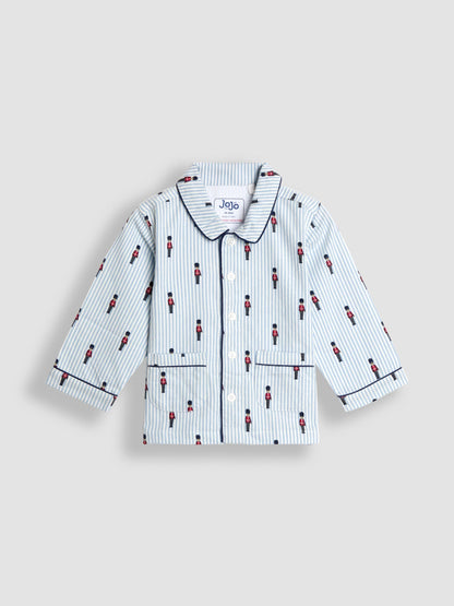JoJo Maman Bébé Blue Soldier Stripe Soldier Print Woven Pyjamas - image 2